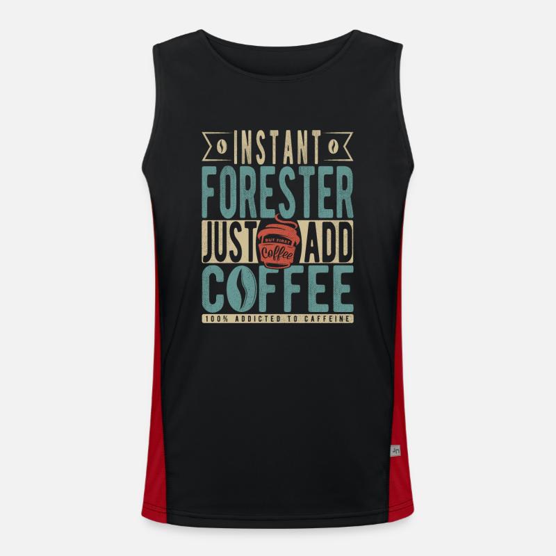 Instant Forester Il suffit d’ajouter du café Débardeur respirant contrasté Homme 
