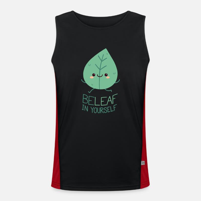 Glaub an dich selbst! Funktionelles Kontrast-Tank Top für Männer 