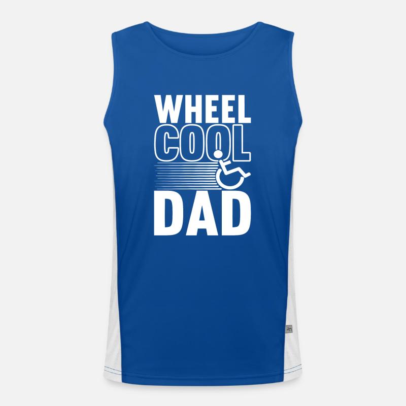 Rollstuhlfahrer Rollstuhl Funktionelles Kontrast-Tank Top für Männer 