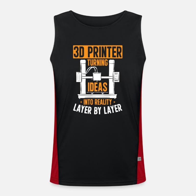 3D Drucker 3D Druck Funktionelles Kontrast-Tank Top für Männer 