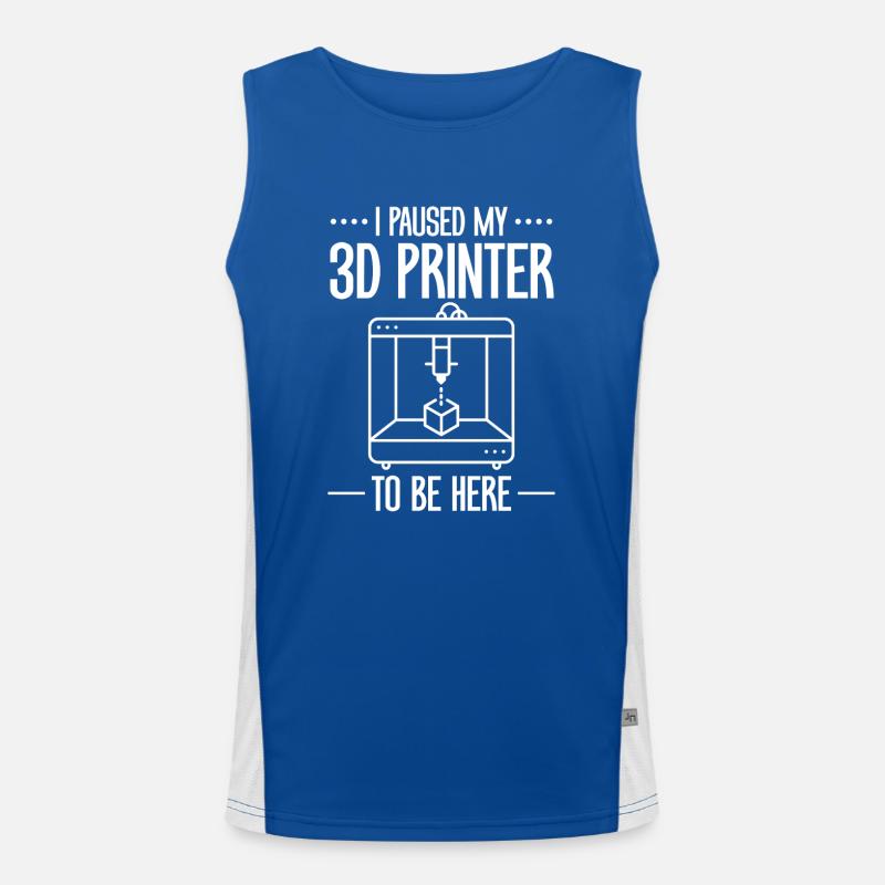 3D Printer 3D Printing Men's Functional Contrast Tank Top 