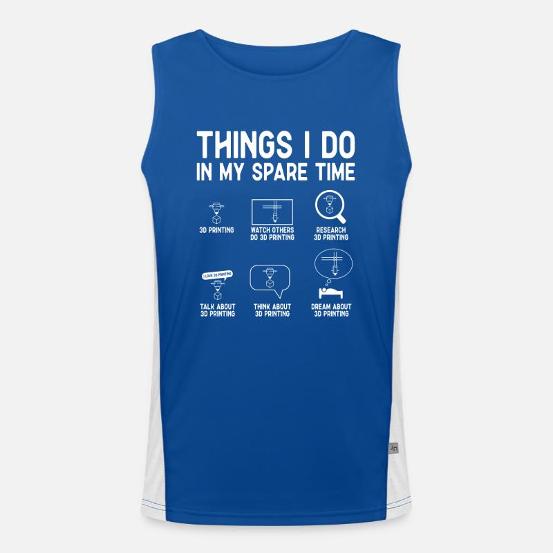 3D Drucker 3D Druck Funktionelles Kontrast-Tank Top für Männer 