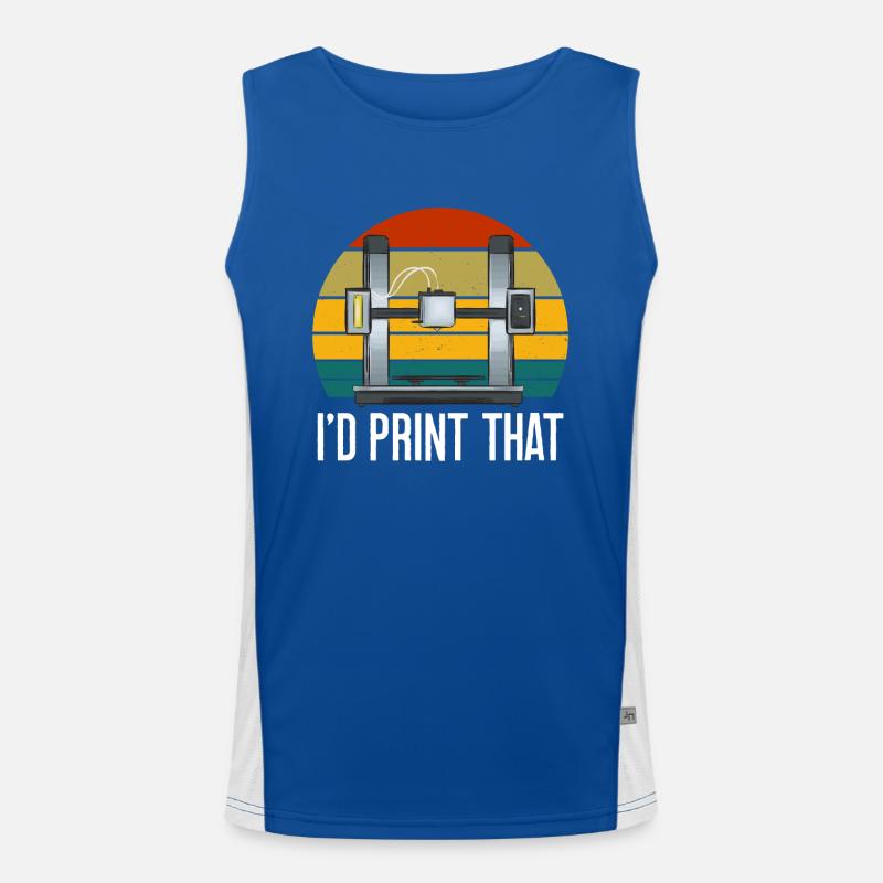 3D Drucker 3D Druck Funktionelles Kontrast-Tank Top für Männer 