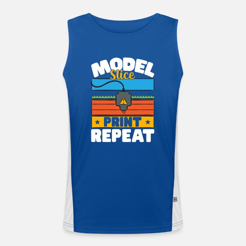 3D Printer 3D Printing Men's Functional Contrast Tank Top 