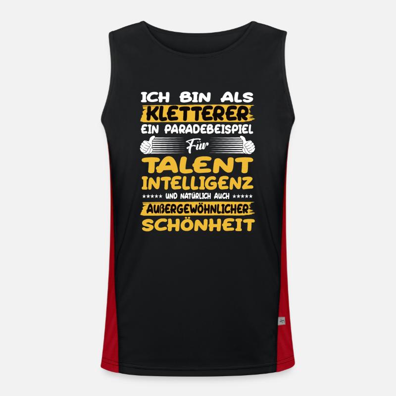 Kletterer ein Paradebeispiel Klettern Funktionelles Kontrast-Tank Top für Männer 