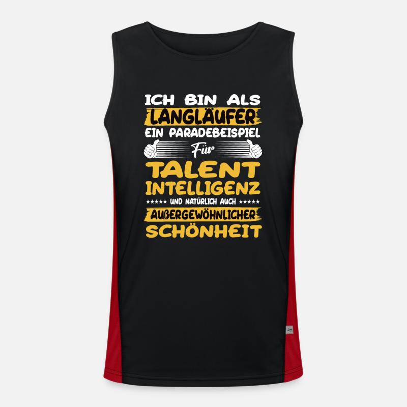Langläufer ein Paradebeispiel Langlaufen Funktionelles Kontrast-Tank Top für Männer 