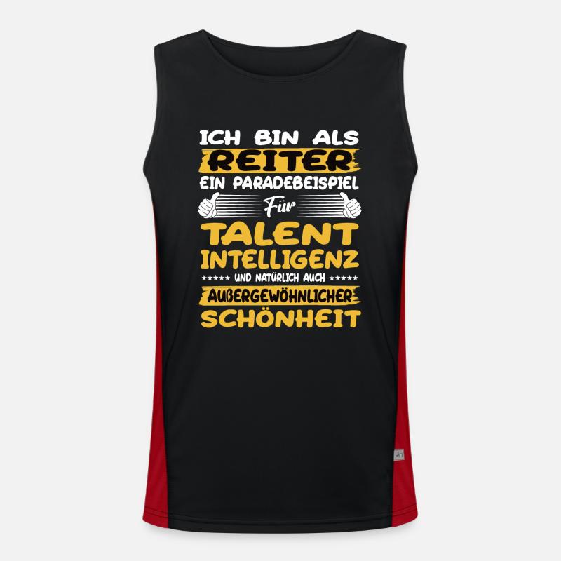 Reiter ein Paradebeispiel Reiten Funktionelles Kontrast-Tank Top für Männer 