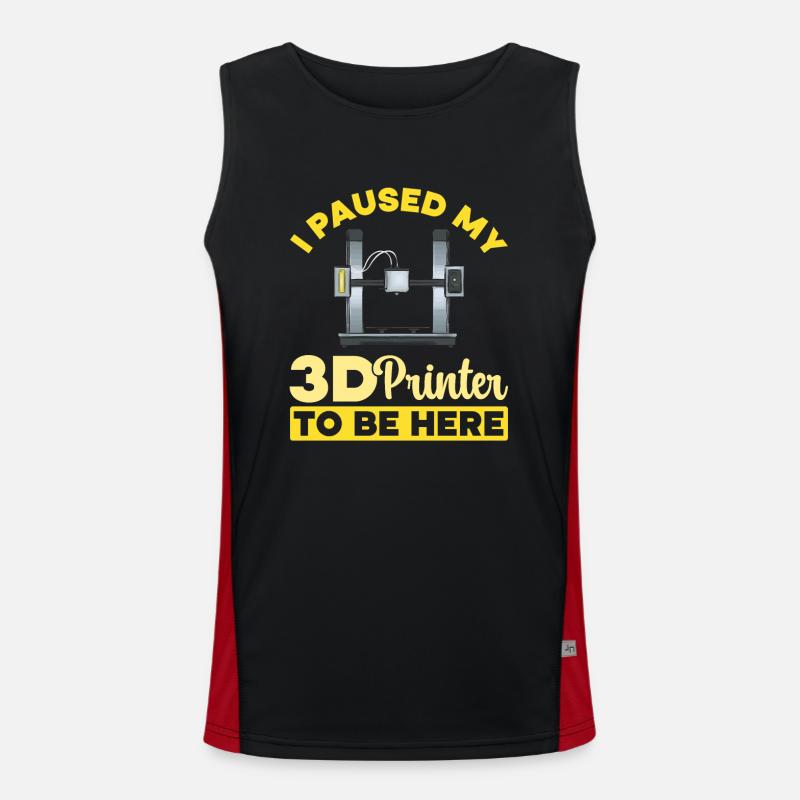3D Printer 3D Printing Men's Functional Contrast Tank Top 