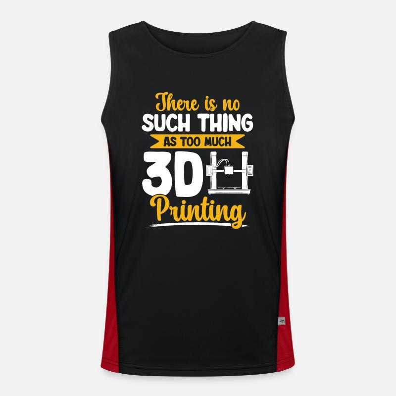 3D Printer 3D Printing Men's Functional Contrast Tank Top 