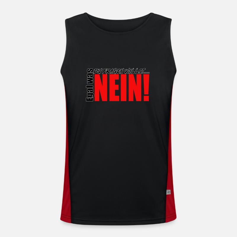 Peu importe ce que vous voulez demander, non ! Débardeur respirant contrasté Homme 