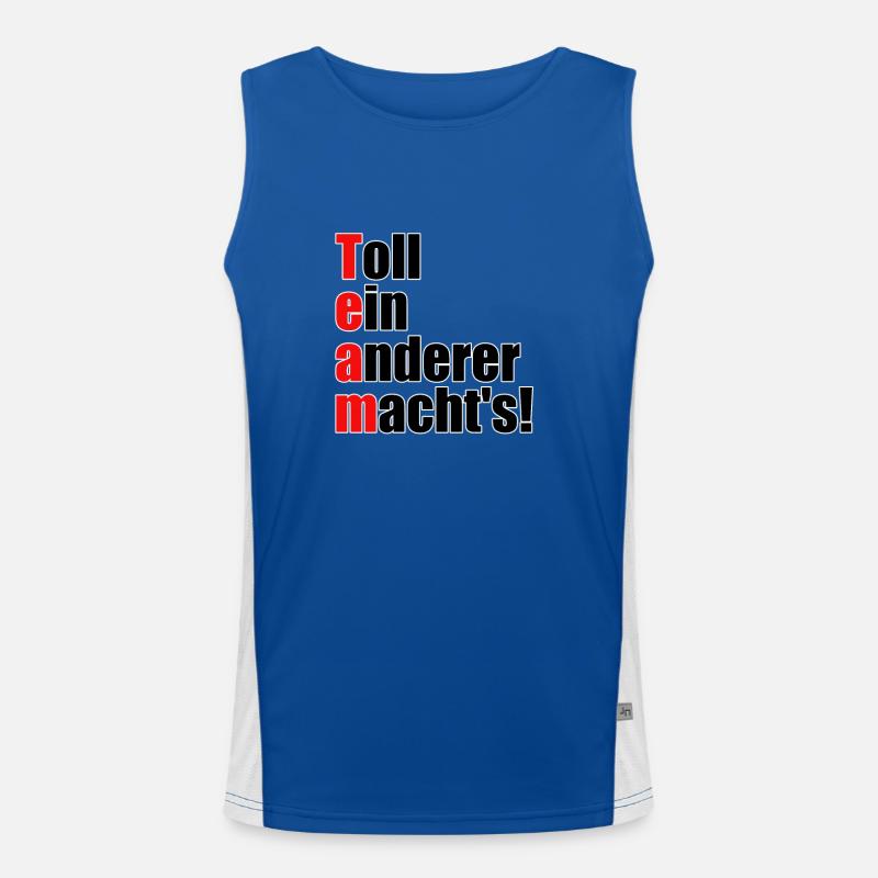 Team - Great, someone else does it! Men's Functional Contrast Tank Top 