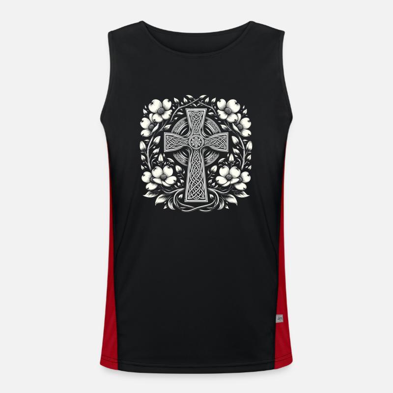 Ostara Eostre Equinox Witch Pagan Goddess Rituals Funktionelles Kontrast-Tank Top für Männer 