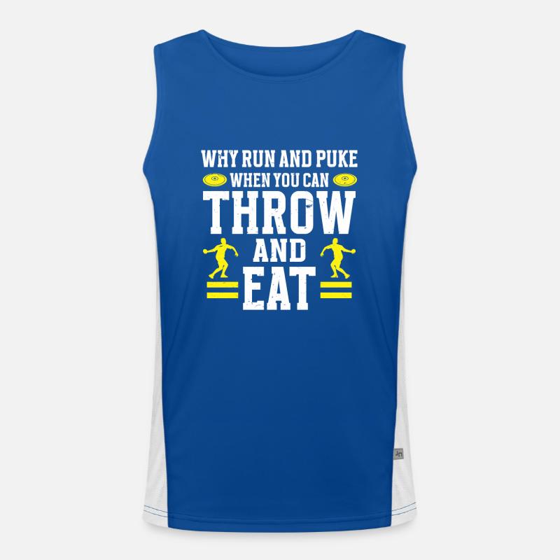 Diskuswerfer Leichtathlet Disc Throw Funktionelles Kontrast-Tank Top für Männer 