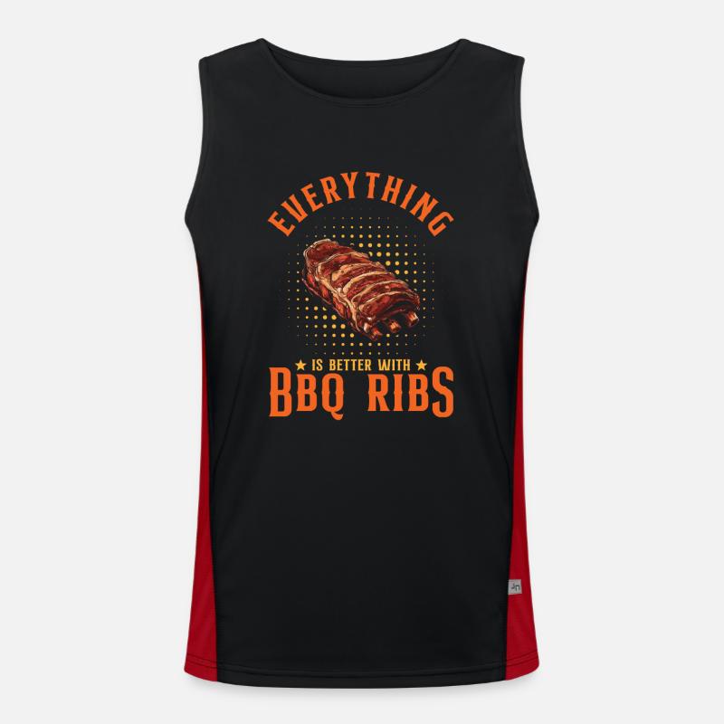 Everything Is Better With BBQ Ribs Men's Functional Contrast Tank Top 