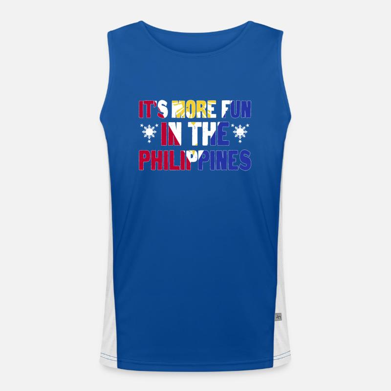 It's More Fun In The Philippines Funktionelles Kontrast-Tank Top für Männer 