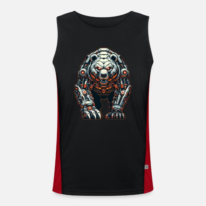 Bear Robot Men's Functional Contrast Tank Top 