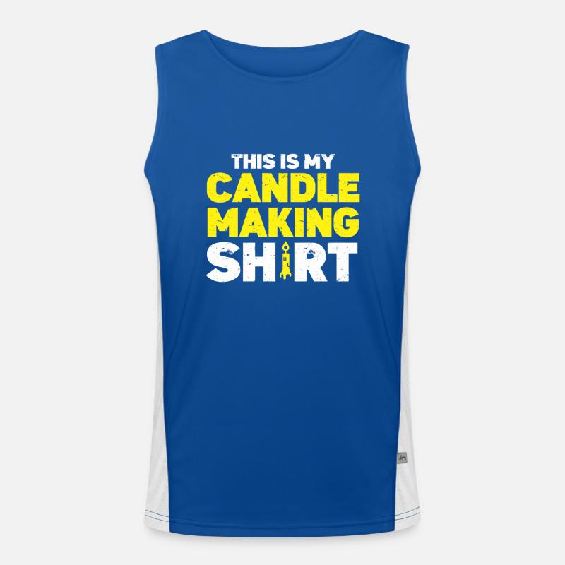 Candle Maker Candle Making Men's Functional Contrast Tank Top 