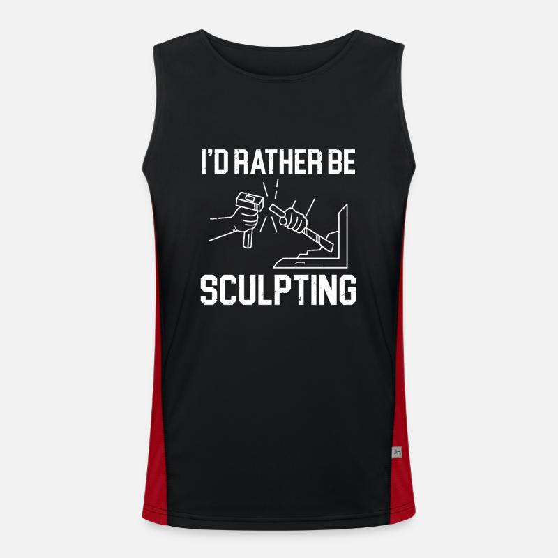 Sculpter Je préfère sculpter Débardeur respirant contrasté Homme 