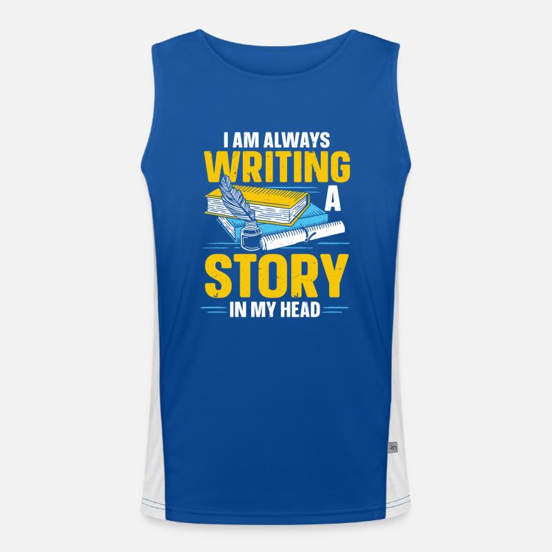 Author Writing Men's Functional Contrast Tank Top 