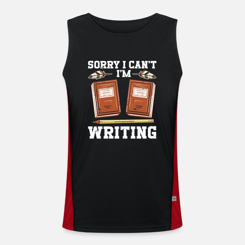 Author Writing Men's Functional Contrast Tank Top 
