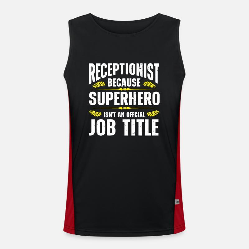 Receptionist Office Worker Men's Functional Contrast Tank Top 
