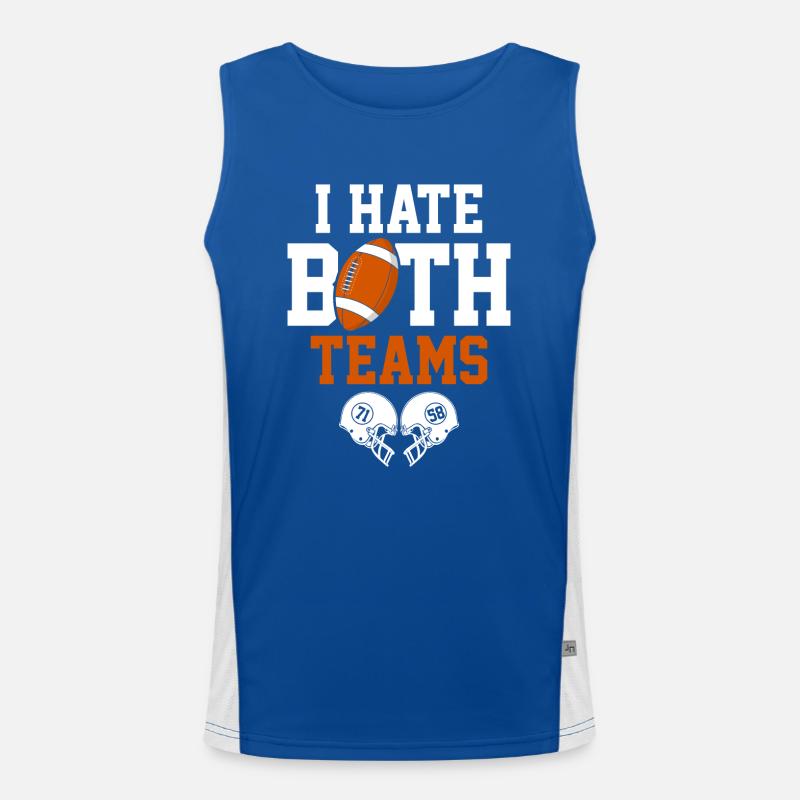 I Hate Both Teams Men's Functional Contrast Tank Top 