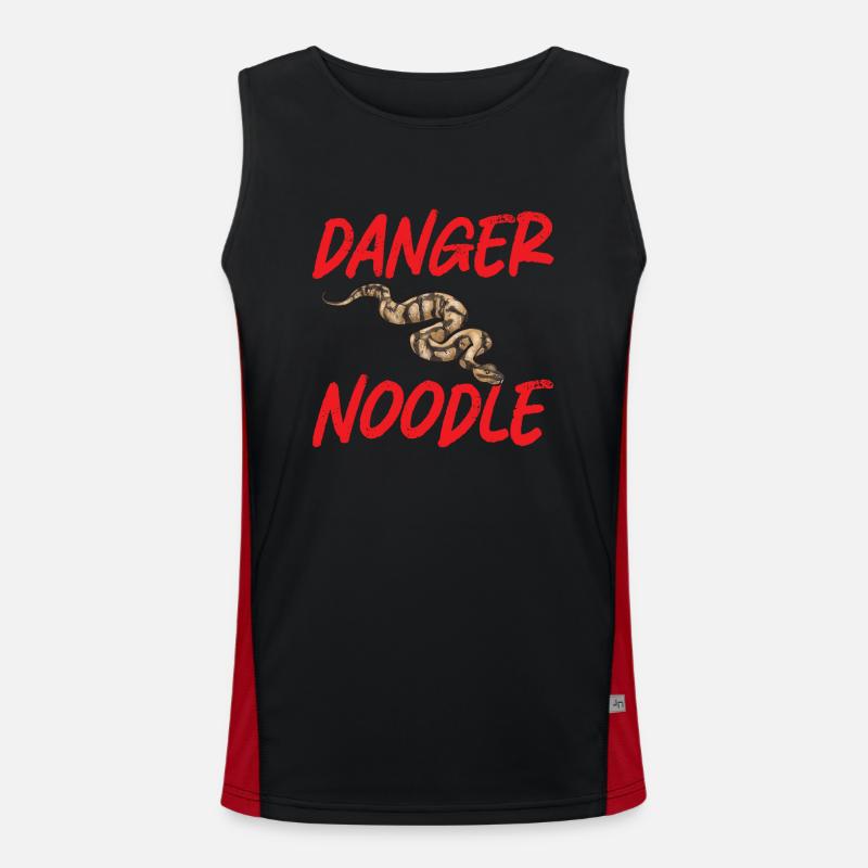 Ball Python Snake King Python - Débardeur respirant contrasté Homme  - noir/rouge