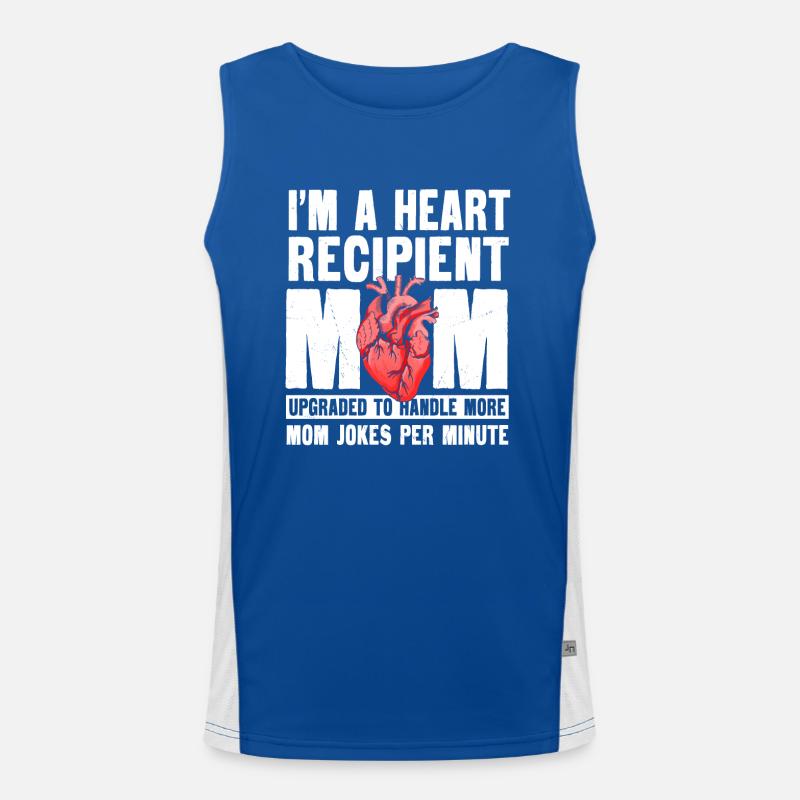 Herzempfänger Mama Funktionelles Kontrast-Tank Top für Männer 