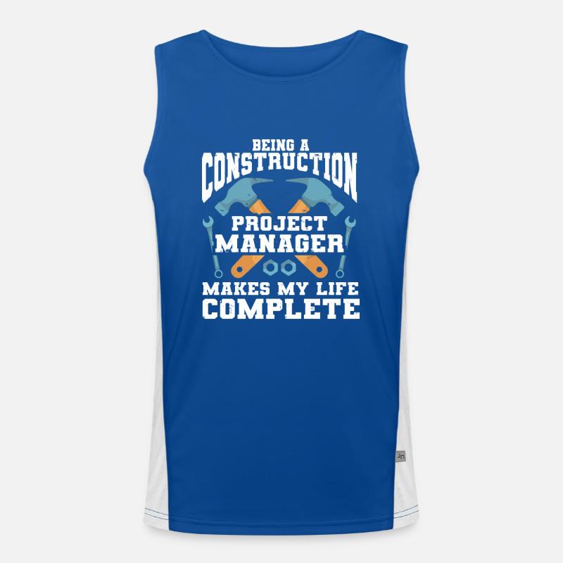 Bauprojektmanager Funktionelles Kontrast-Tank Top für Männer 