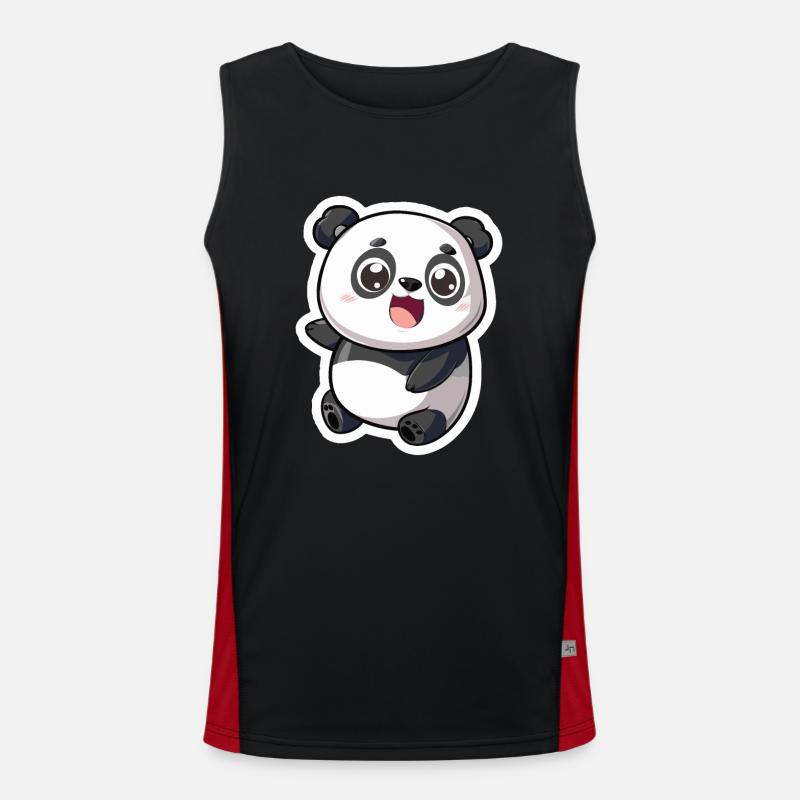 Exubérant Panda Buddy Autocollant Débardeur respirant contrasté Homme 