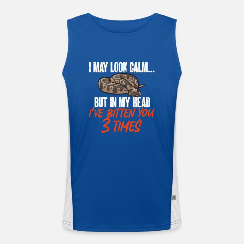 Ball Python Schlange Königspython Funktionelles Kontrast-Tank Top für Männer 