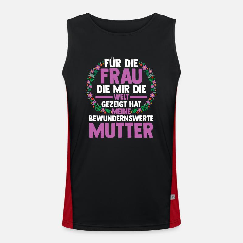 Mutter Muttertag Mama Funktionelles Kontrast-Tank Top für Männer 