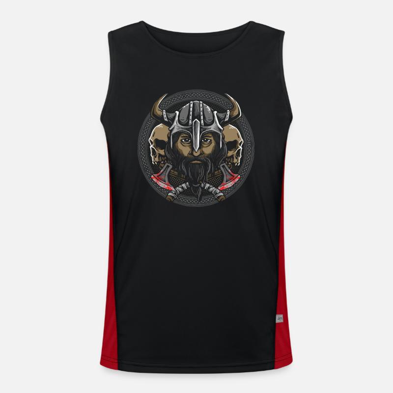 Wikingerkrieger Funktionelles Kontrast-Tank Top für Männer 