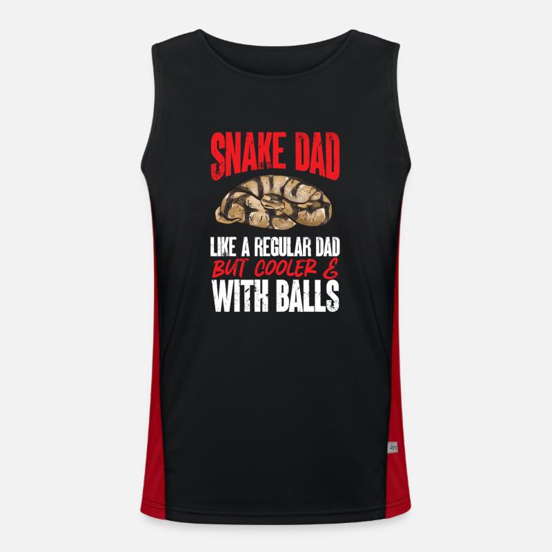 Ball Python Schlange Königspython - Funktionelles Kontrast-Tank Top für Männer - Schwarz/Rot