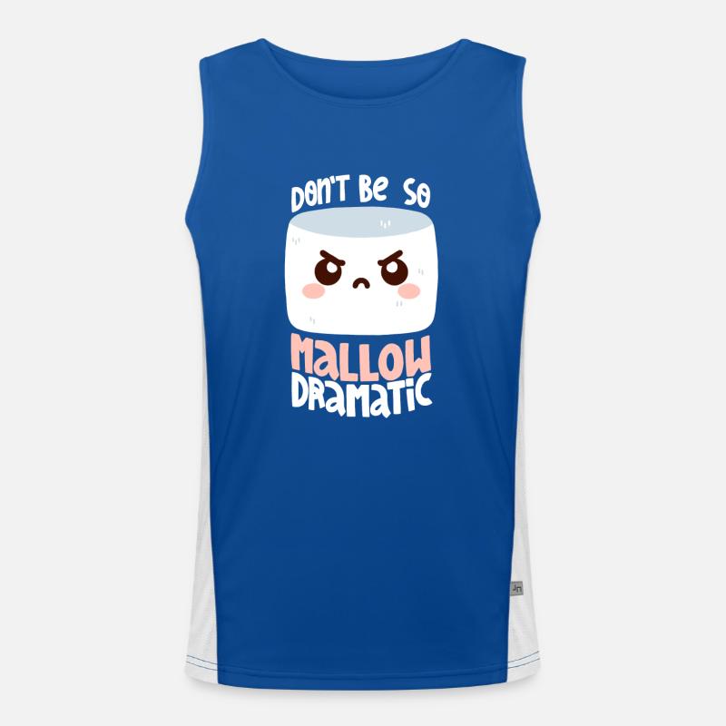 Melodramatisches Marshmallow Funktionelles Kontrast-Tank Top für Männer 