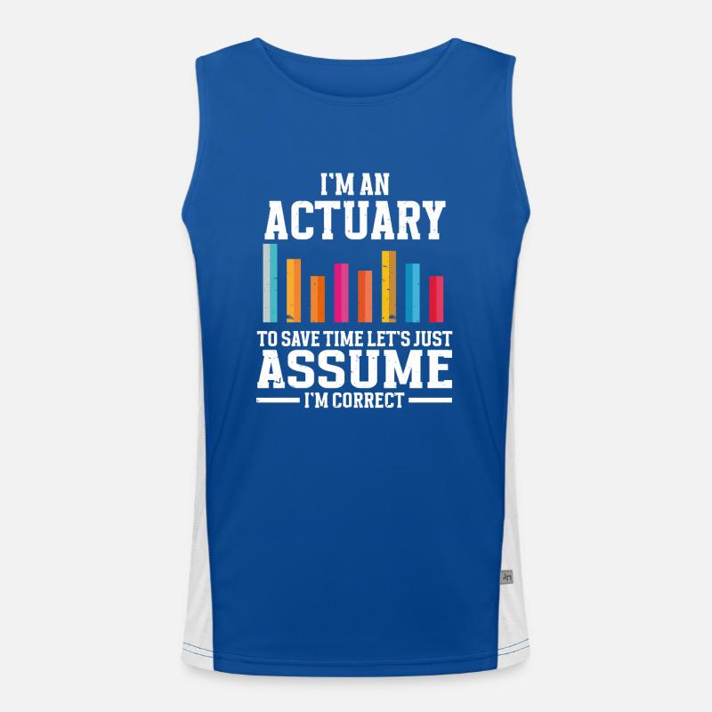 Aktuar Statistiker Funktionelles Kontrast-Tank Top für Männer 