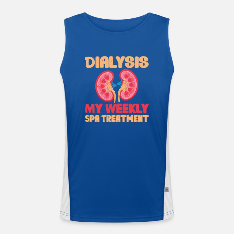 Chemise de traitement de dialyse NeverWeekly Débardeur respirant contrasté Homme 