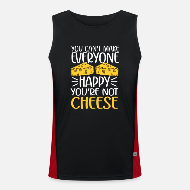 Cheese Lover Cheese Men's Functional Contrast Tank Top 