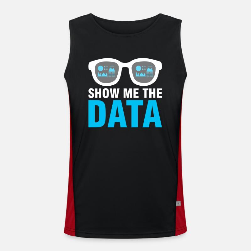 Data Engineer Zeig Mir Die Daten Funktionelles Kontrast-Tank Top für Männer 