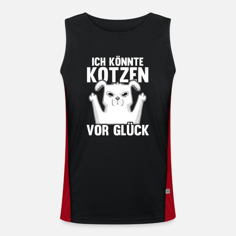 Ich Bin So Gut Drauf Ich Könnte Kotzen Funktionelles Kontrast-Tank Top für Männer 