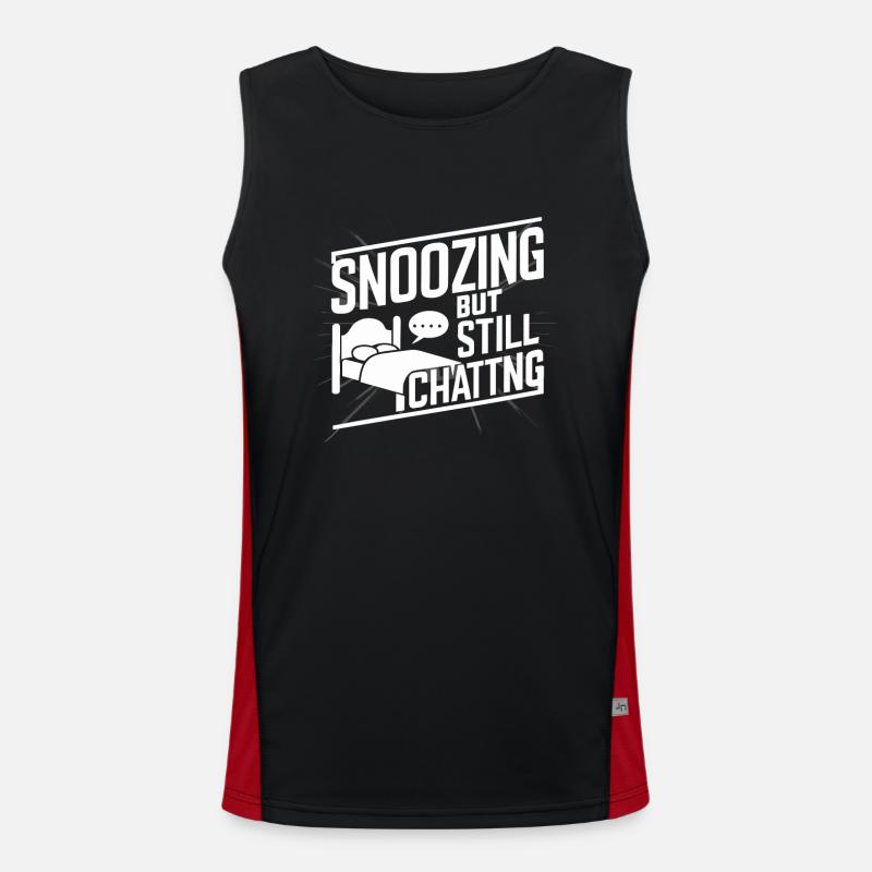 Sprechen Im Schlaf, Somniloquy, Sprechen Im Funktionelles Kontrast-Tank Top für Männer 