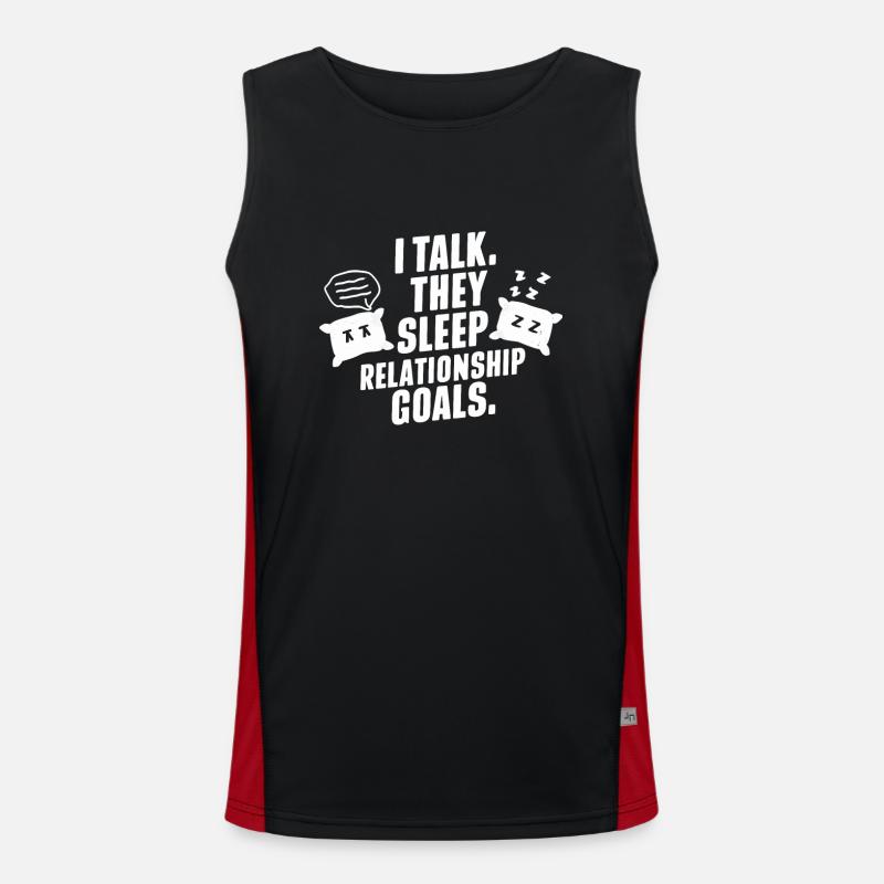 Sprechen Im Schlaf, Somniloquy, Sprechen Im Funktionelles Kontrast-Tank Top für Männer 