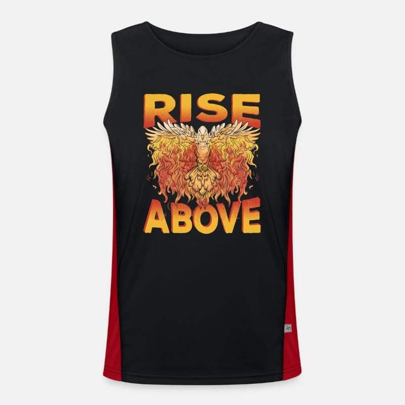 Phoenix Centaur Gift - Men's Functional Contrast Tank Top  - black/red