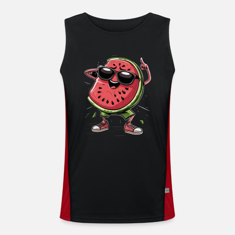 Watermelon Men's Functional Contrast Tank Top 