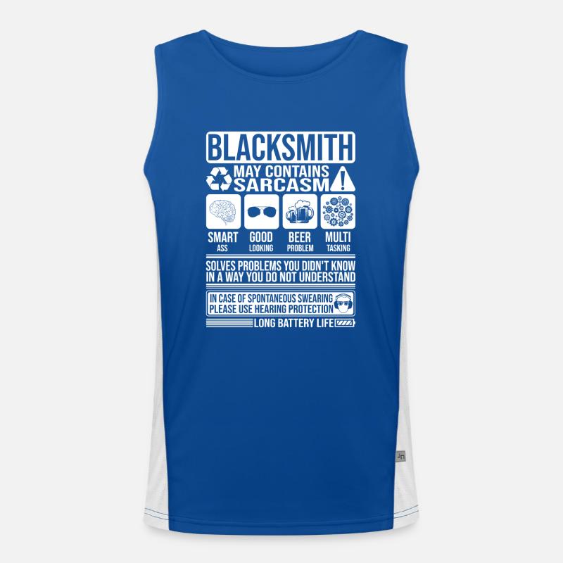 Schmied Sarkasmus lustig Geschenk Schmied Funktionelles Kontrast-Tank Top für Männer 