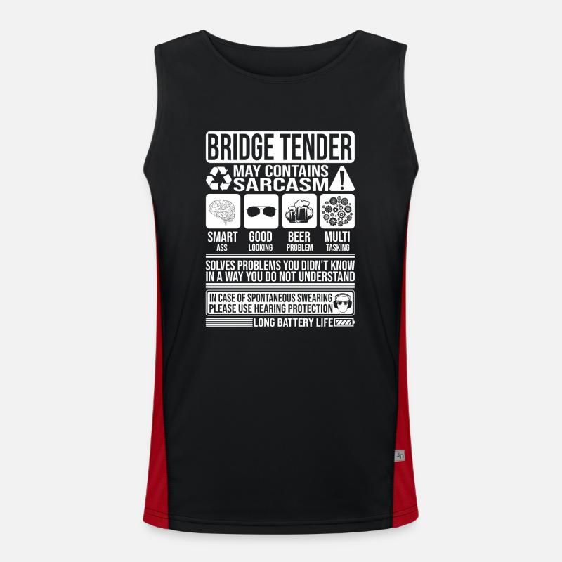 Bridge Tender Sarkasmus lustiges Geschenk Bridge Tender Funktionelles Kontrast-Tank Top für Männer 