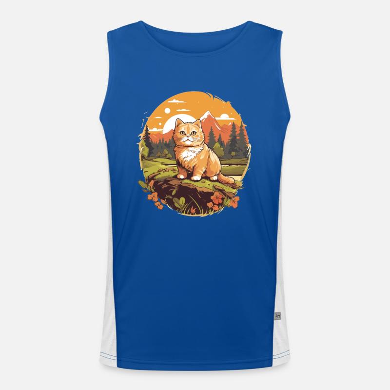Munchkin Kitten Munchkin Cat Men's Functional Contrast Tank Top 