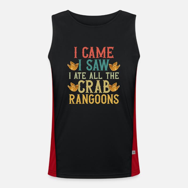 Krabben Rangoon Crab Rangoon Funktionelles Kontrast-Tank Top für Männer 