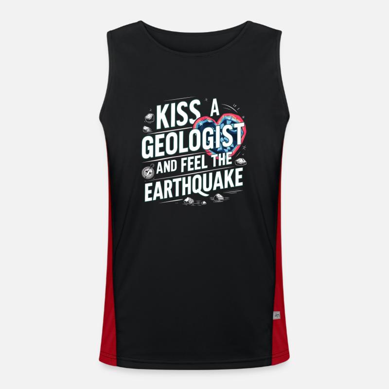 Geology Stone Hunt Agate Hunter Stone Collecting Men's Functional Contrast Tank Top 