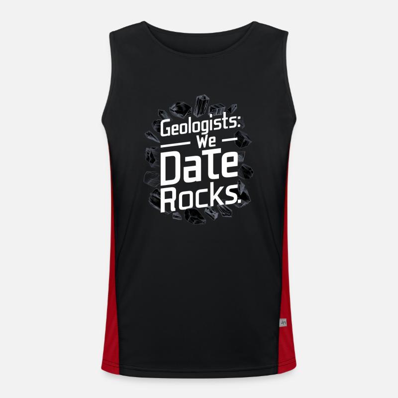 Geology Stone Hunt Agate Hunter Stone Collecting Men's Functional Contrast Tank Top 